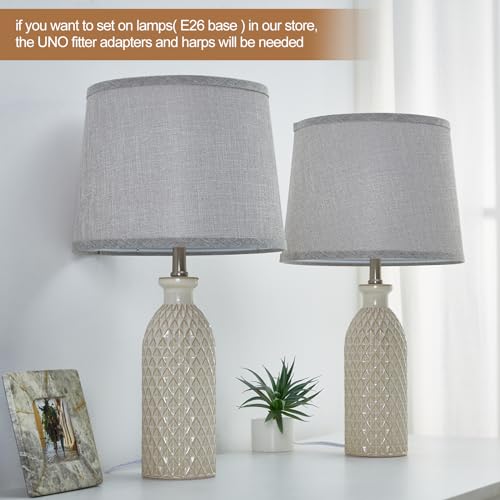 Grey Lamp Shades Set of 2 (2 Count)