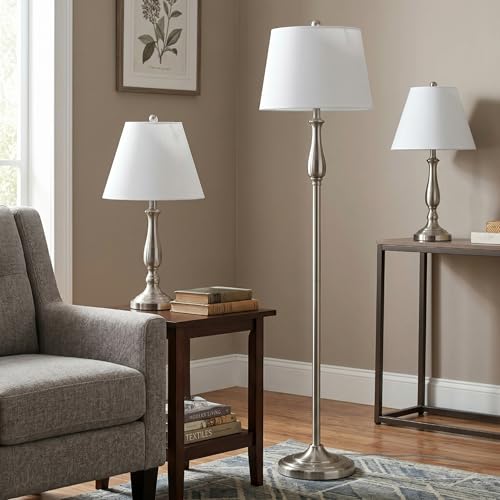 Brushed Steel Table Lamps
