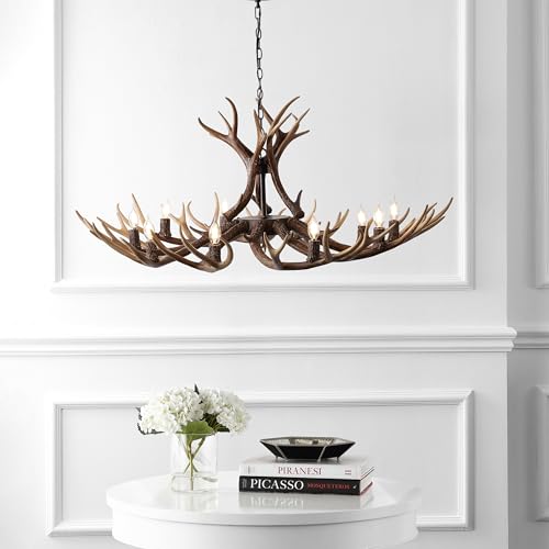 Eldora 10 Light Resin Antler Chandelier 49"