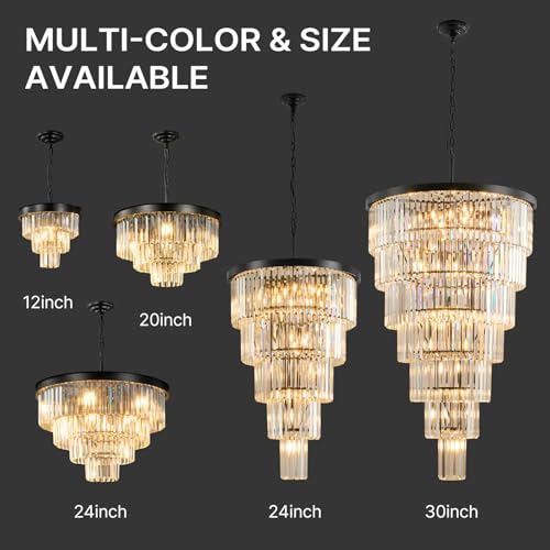 Crystal High Ceiling Chandelier Modern