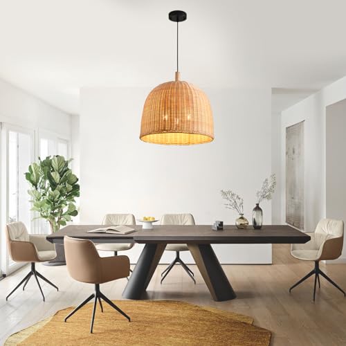 17.7" Rattan Pendant Light (3 Count)