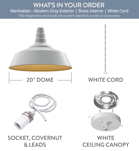 Industrial Pendant Light 20 Inch Extra Large Steel