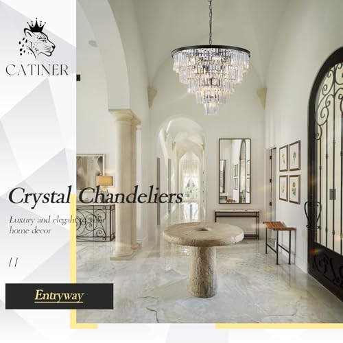 30" Modern Crystal Chandelier