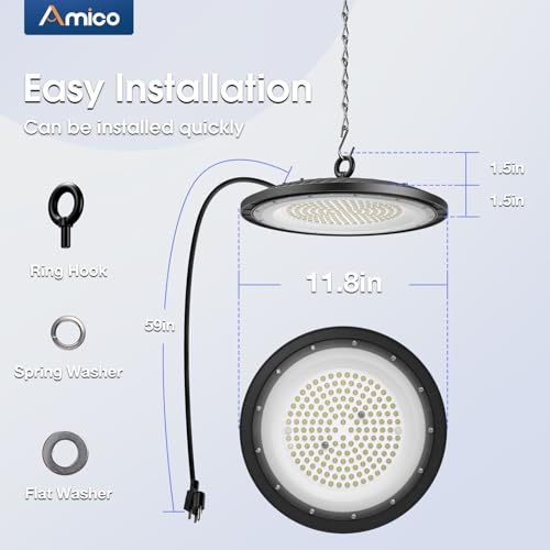 10 Pack UFO LED High Bay Light 150W 21000lm 5000K (10 Count)