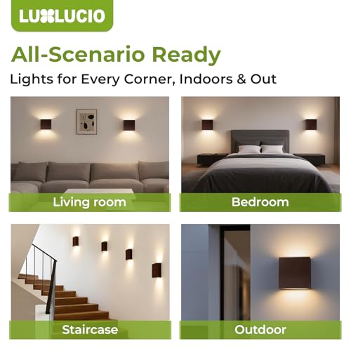 Indoor Outdoor Brown Up and Down Wall Sconce