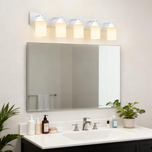 Bathroom Light Fixture White