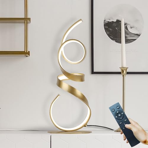 20W 2700LM 3 Colors Dimmable with Remote LED Art Table Lamp 21.6 Inch Height with Touch Switch for Living Room