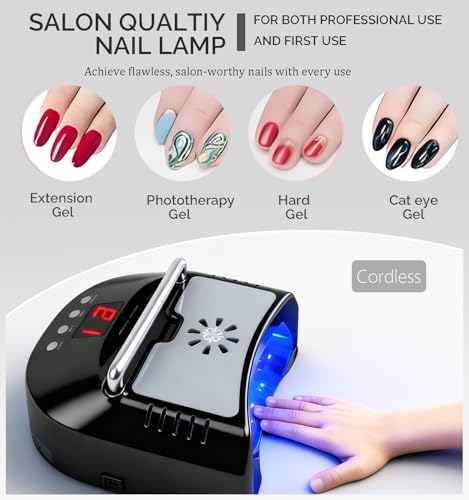 Cordless UV LED Nail Lamp with Fan (48 Ounce)