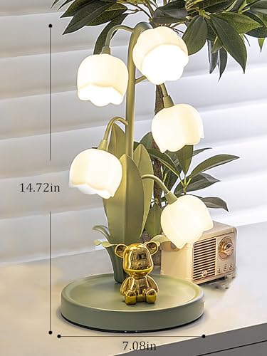 Green Flower Lamp for Home