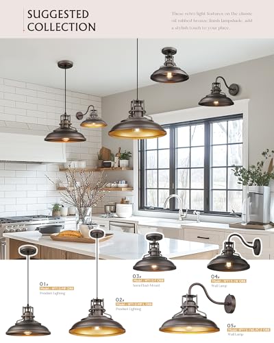 18" Outdoor Pendant Lights for Porch