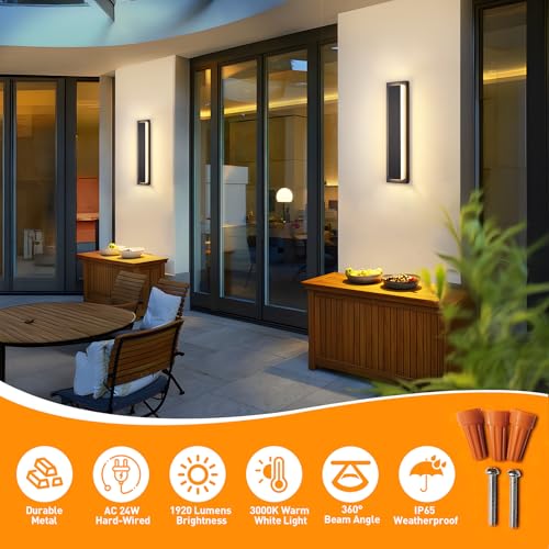 23.6 in Porch Lights Outdoor Sconce Light Exterior Lighting Fixture
