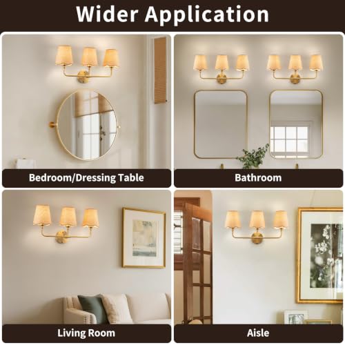 Bathroom Vanity Light Fixtures (Gold)