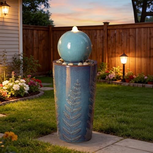 Autodaya 30" Sphere Outdoor Water Fountain