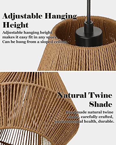 17” Woven Pendant Light