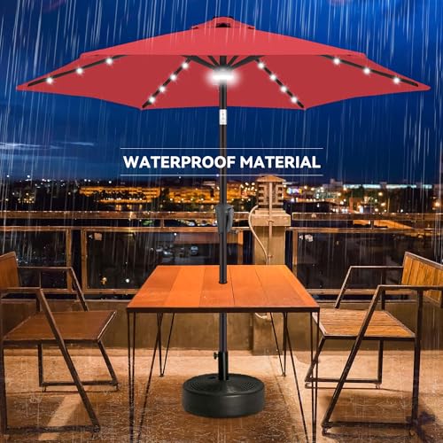 Solar Patio Umbrella with Centre Light