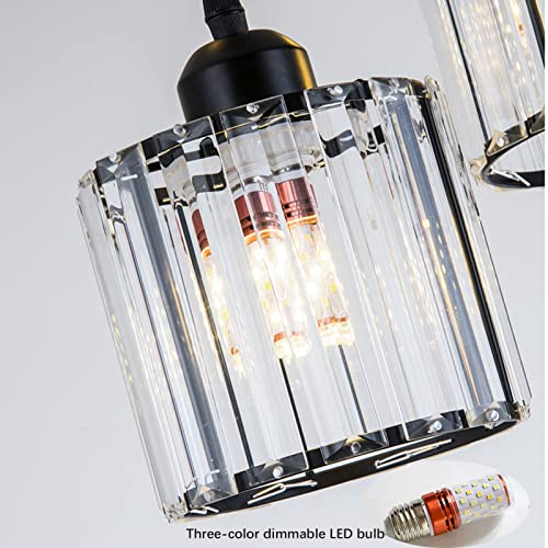 Crystal Pendant Lights Black 1 Light Cluster Ceiling