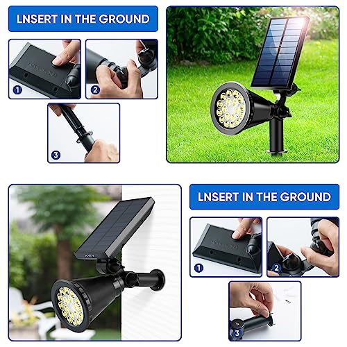 800 Lumens Solar Spot Lights Outdoor (4 Count)