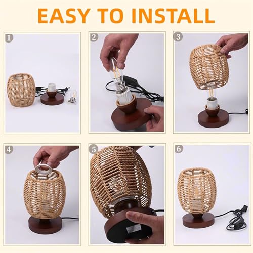 Rattan Table Lamp