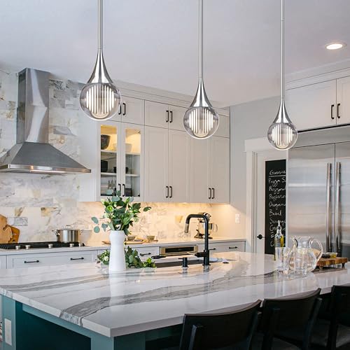 Chrome Silver Pendant Lights Kitchen Island (2 Count)