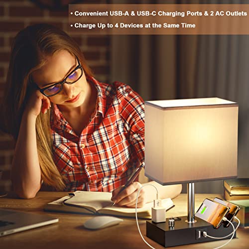 Grey Table Lamp for Bedroom