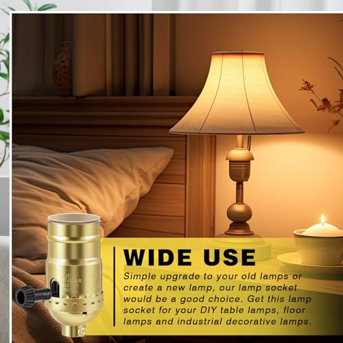 4 Pack UL Listed E26 Lamp Socket Replacement (4 Count)