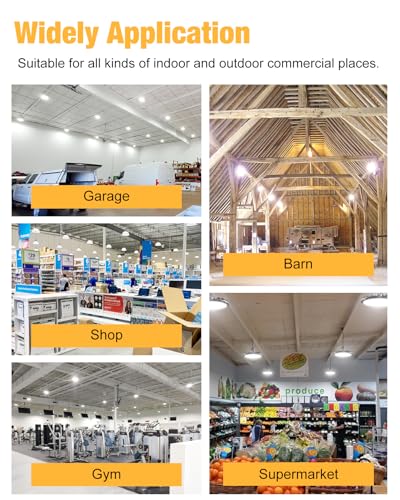 UFO LED High Bay Light 150W 16500LM 5000K High Bay LED Shop Lights (10 Count)