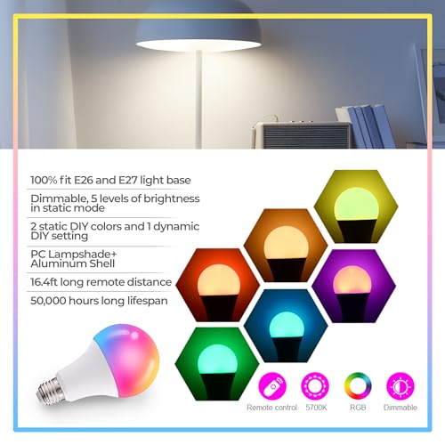 Dimmable E26 Warm LED Light Bulb (2 Count)