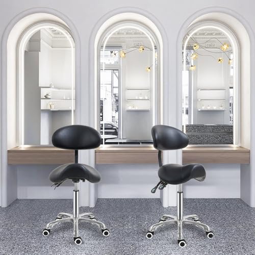 Saddle Stool Chair with Back Support