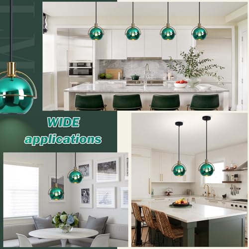 2 Pack Modern Green Glass Pendant Light (2 Count)