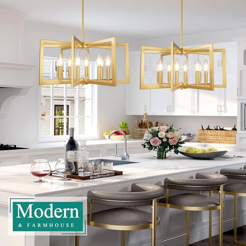 20" 62" Height Adjustable Gold Kitchen Chandelier for Dining Room