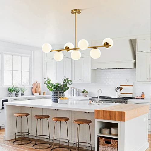 Lighting Modern Brass Linear Chandelier Pendant Light 7
