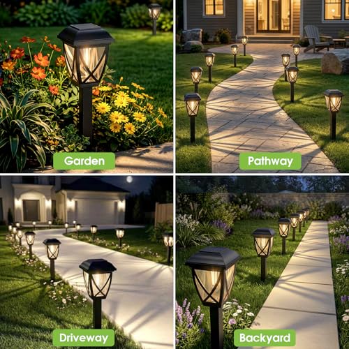 Solar Pathway Lights Outdoor 10 Pack (10 Count)