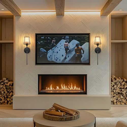Battery Operated Crystal Wall Sconces Set of 2