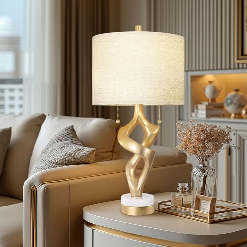 26” Table Lamp Set of 2 with USB Ports for Bedroom Living Room
