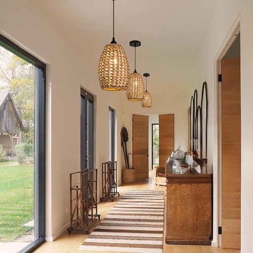 Mini Rattan Pendant Light (3 Count)