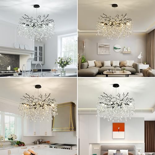 Modern Crystal Tree Branch Chandelier
