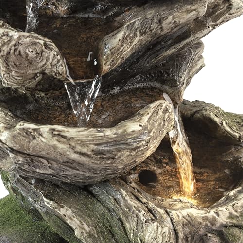 WIN1180 11" Indoor Tabletop Waterfall Fountain with LED Lights