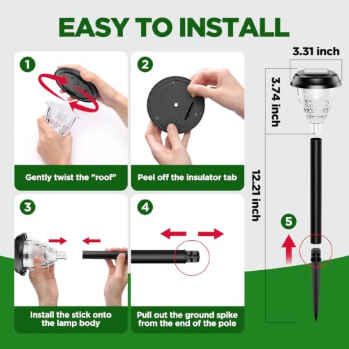 Super Bright Solar Lights Outdoor Waterproof (10 Count)