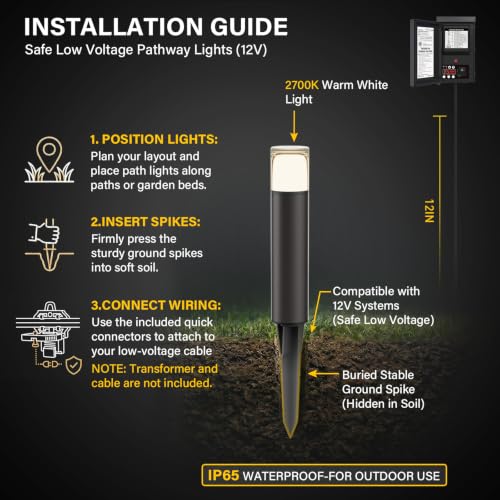 Low Voltage Bollard Path Lights 12V G4 LED 1.2W
