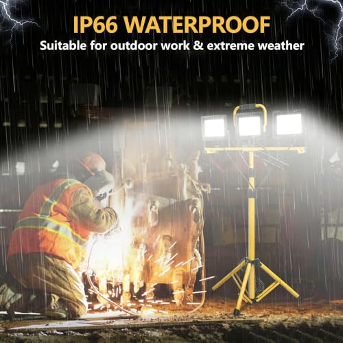 21000 Lumen LED Work Light with Stand for Job Site Garage