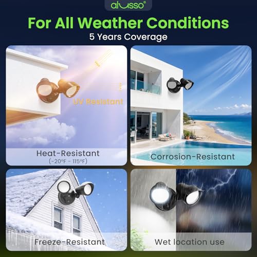 Dusk to Dawn Outdoor Lighting 30W 3500LM 3CCT 3000K (2 Count)