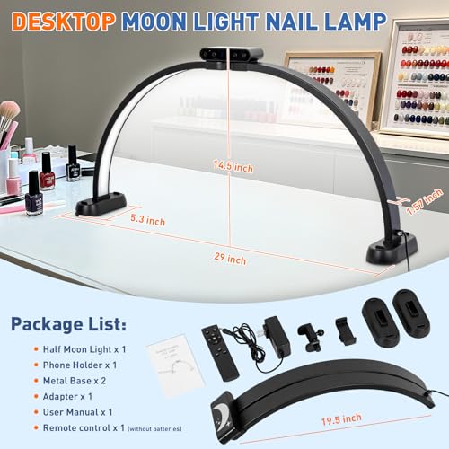 Half Moon Light for Nail Desk