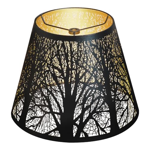 Etched Small Forest Metal Lampshade set of 2