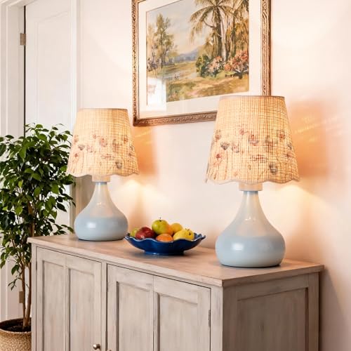 Blue Small Bedside Cute Table Lamp for Bedroom
