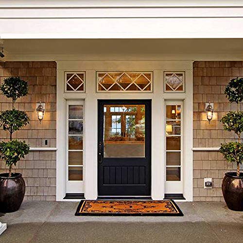 16.93” Outdoor Wall Light Fixture Bronze Exterior Wall Lantern