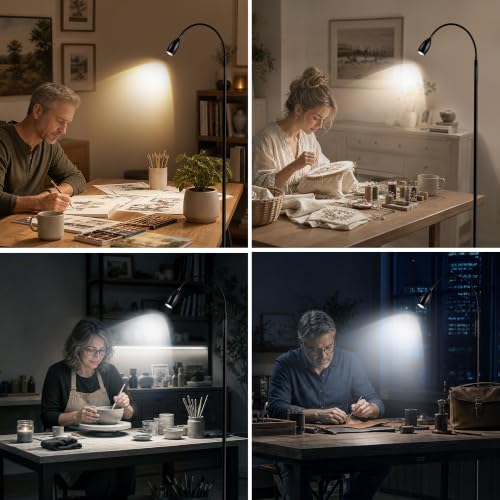72" Reading Floor Lamp (Black)