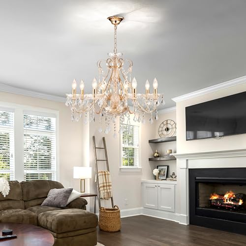 Saint Mossi Gold Crystal Chandelier for Dining Room
