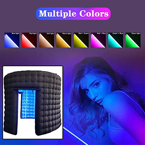 360 Photo Booth with LED Light Strip Suitable for 360 Photo Booth Machines Take Photos with Record Videos