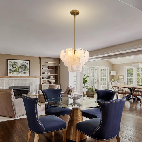 Modern Gold Glass Chandelier