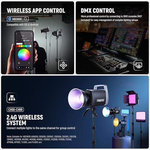Pro 600W RGB LED Video Light APP